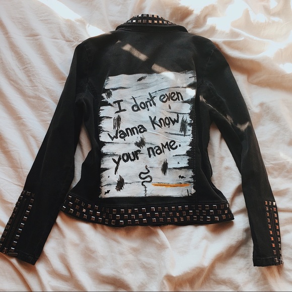 Handpainted Post Malone Jean Jacket 